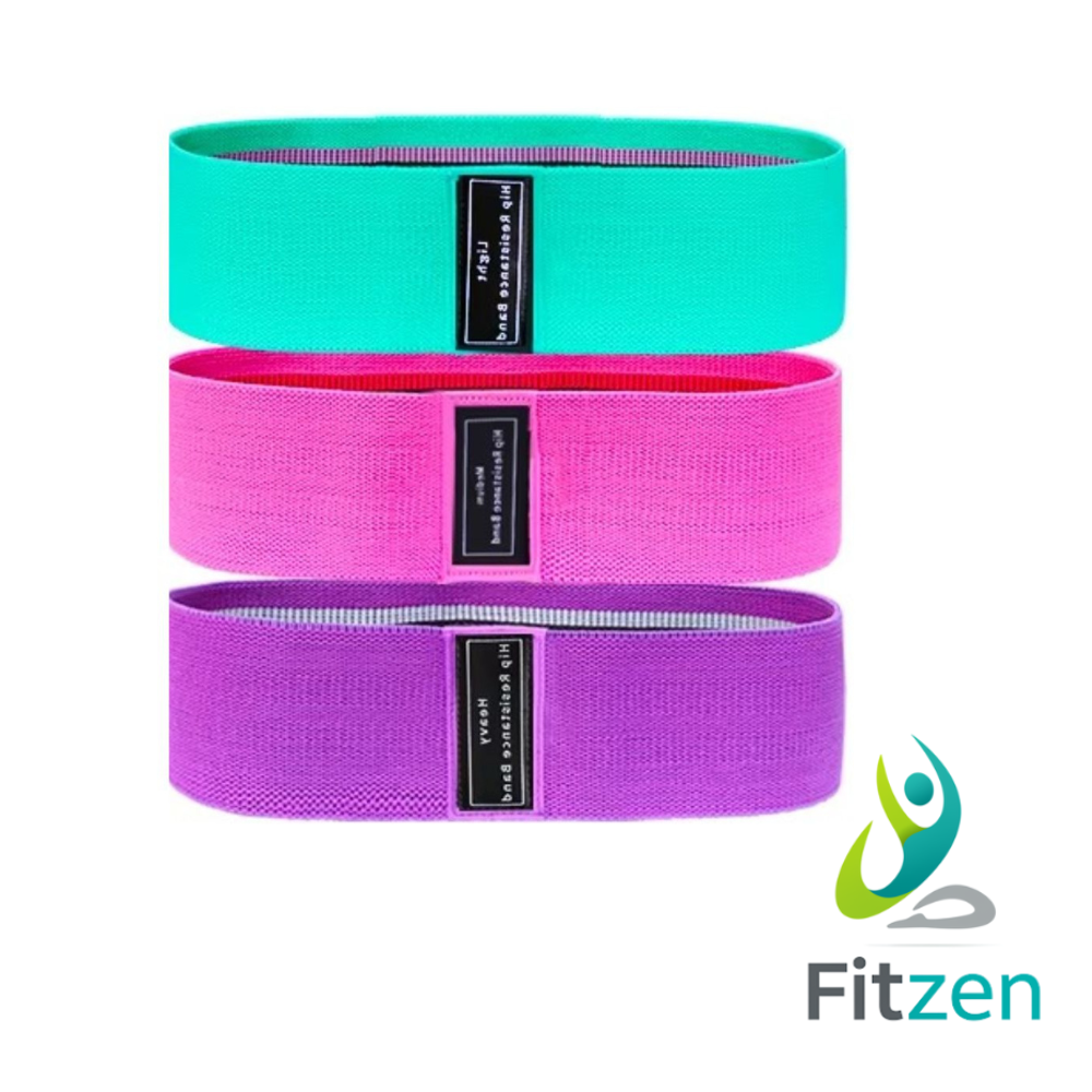 Set 3 Fasce Elastiche Fitness per Glutei, Squat, Yoga e Pilates – Resistenza Light, Medium, Heavy