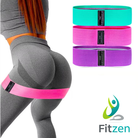 Set 3 Fasce Elastiche Fitness per Glutei, Squat, Yoga e Pilates – Resistenza Light, Medium, Heavy