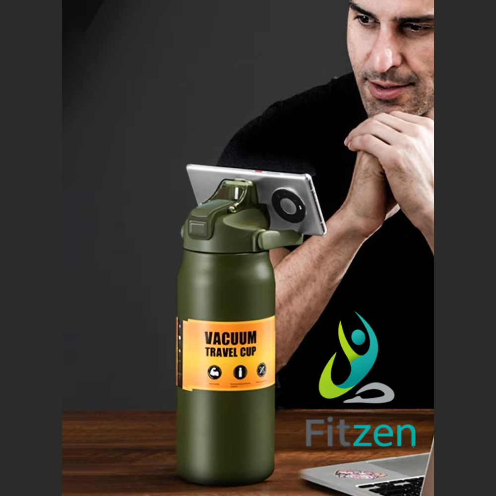 Borraccia Termica  in Acciaio Inossidabile con Cannuccia | Isolamento 24h Freddo/8h Caldo | Thermos Sportivo Portatile